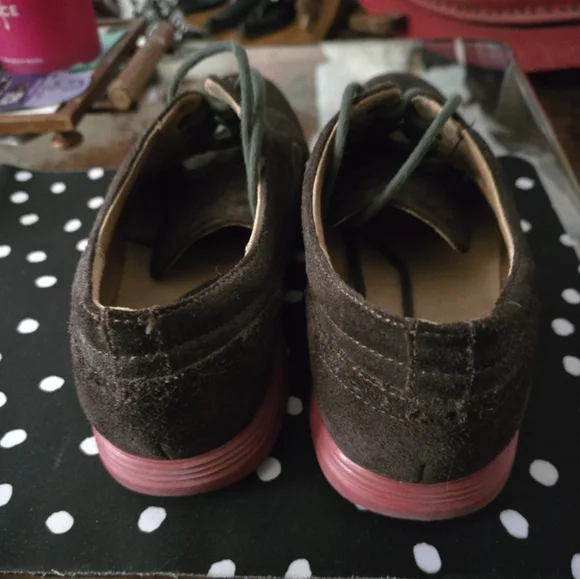 Cole Haan Black Suede Wingtips - Picture 3 of 5